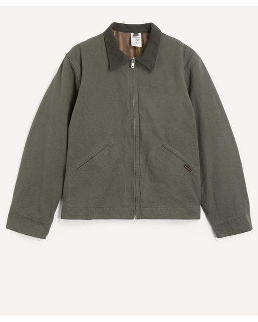 Nudie Jeans Green Blake Canvas Work Jacket for men