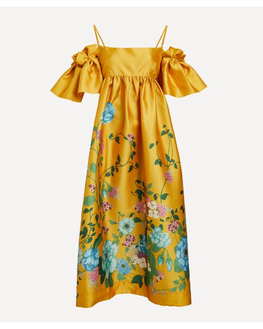 ALÉMAIS Yellow Women's Dana Midi-dress 6