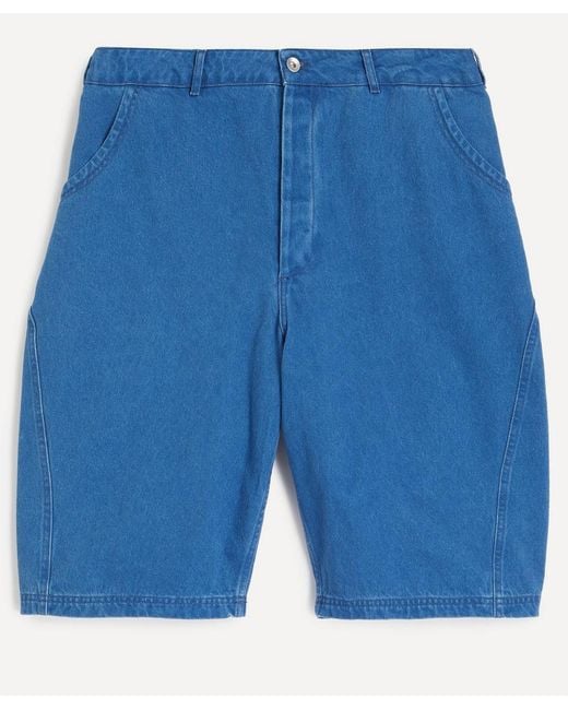 YMC Blue Twisted Shorts for men