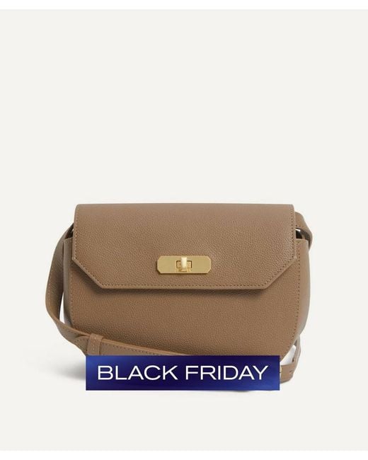 Liberty Brown Iphis Leather Round Crossbody Bag