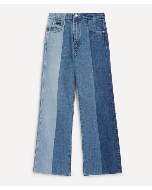 E.L.V. Denim Blue E. L.v. Denim Women's Contrast Denim Flare Jeans