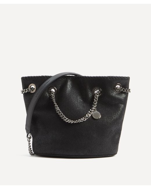 Stella McCartney Black Women's Falabella Chain-link Bucket Bag One Size