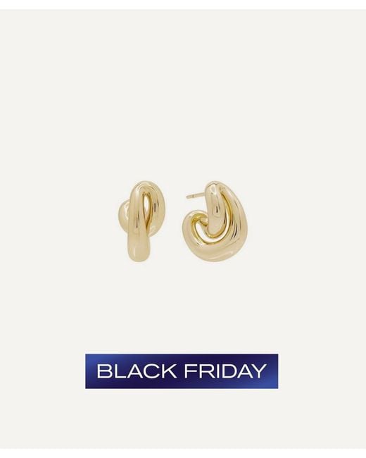 Shashi White 14Ct-Plated Anderson Hoop Earrings