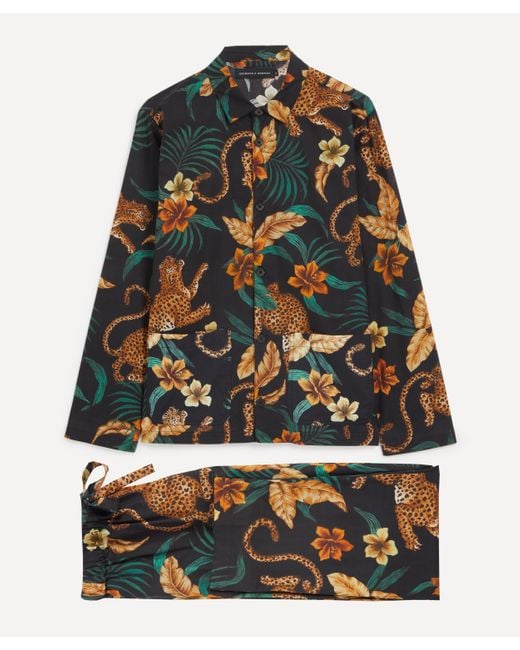Desmond & Dempsey Multicolor Mens Soleia Pocket Pyjama Set Xl for men