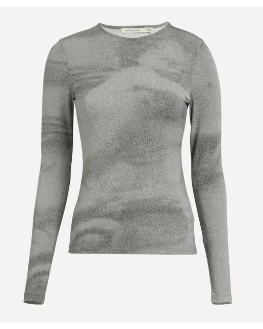 Paloma Wool Gray Women's Archangel Long Sleeve Top