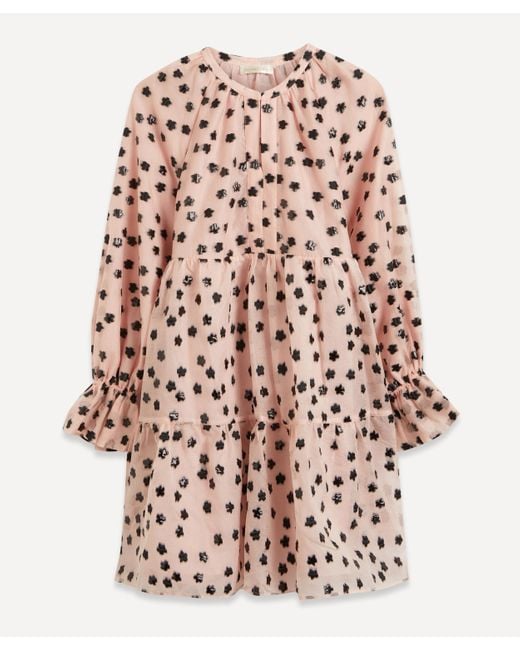 Stine Goya Pink Meadow Blush Ivana Organza Mini-dress