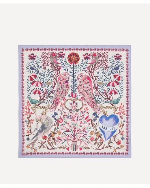 Liberty Purple Stolen Heart Silk Scarf 45