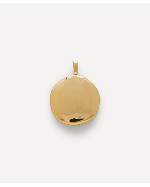 Monica Vinader White 18Ct Plated Vermeil Deia Pebble Locket