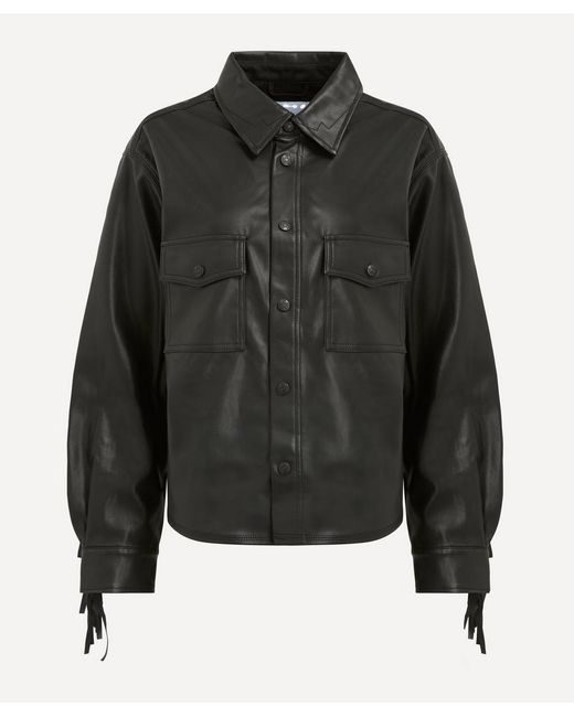 House Of Sunny Black Tassel Shirt