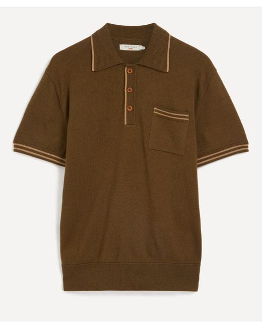 Nudie Jeans Brown Mens Frippe Polo Club Shirt for men