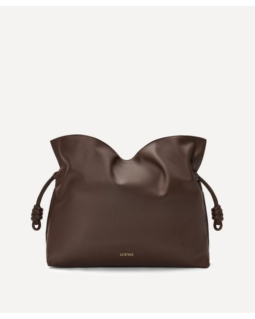 Loewe Brown Large Flamenco Clutch Bag