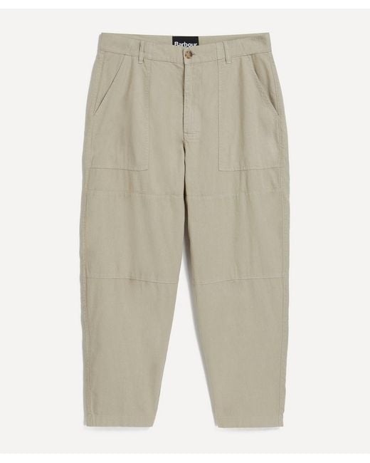 Barbour Natural Linen Blend Trousers for men