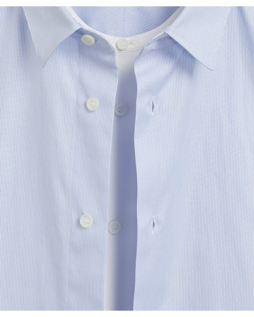 Loewe Blue Women's Double Layer Silk Cotton And Silk Shirt 10