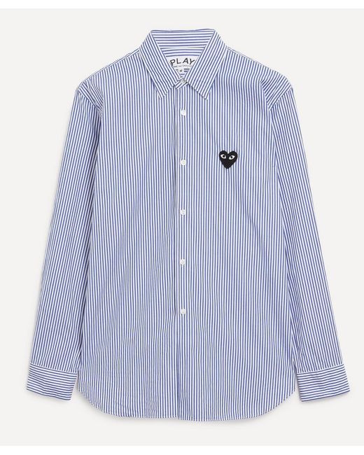 Hearts Desire Shirt in Blue Stripe and Heart Embroidered main image 1