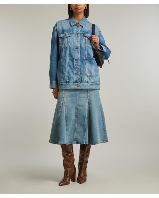 Ganni Blue Women's Tint Oversized Denim Jacket Xxxxl