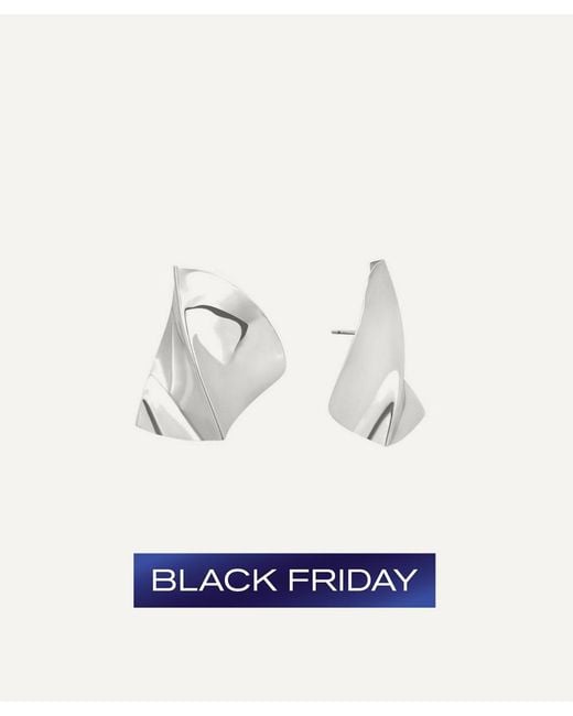 Shashi White Sterling Andreia Stud Earrings