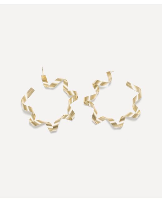 Completedworks Natural 14ct Gold-plated Vermeil Silver Twist Hoop Earrings