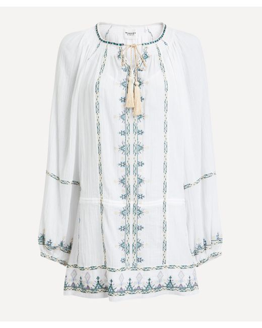 Isabel Marant White Women's Parsley Cotton Voile Mini-dress 8