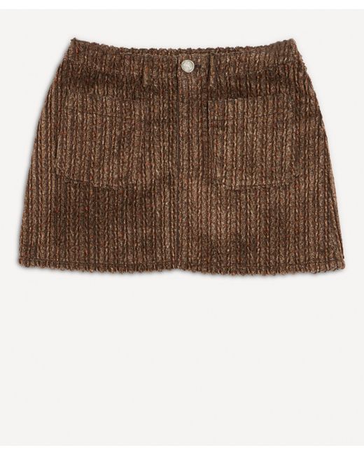 Acne Women's Brown Corduroy Mini-skirt