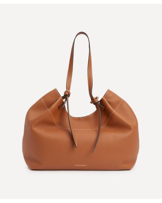 Strathberry Brown Barra Tote Bag