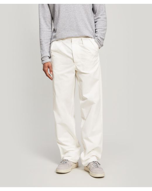Fred Perry White Margaret Howell Cotton Twill Tennis Trousers for men