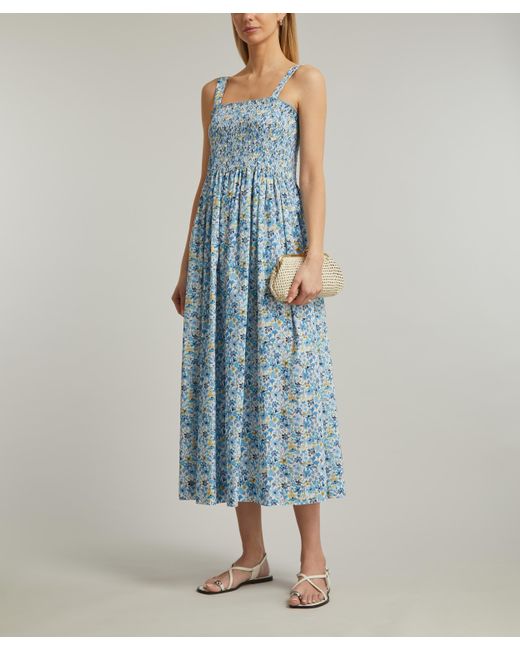 Liberty Blue Women's Dreams Of Summer Tana Lawn Cotton Voyage Sun-dress Xl