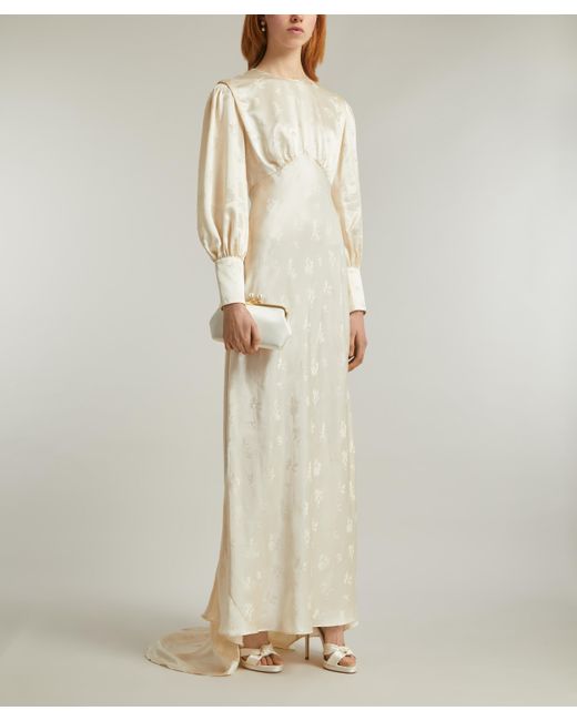 Rixo White Women's Clementine Silk Gown 16