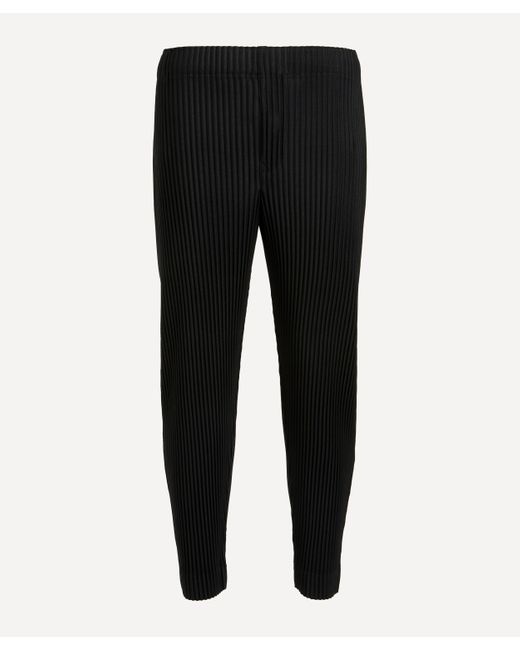 Homme Plissé Issey Miyake Black Mens Mc February Pleated Tapered Trousers 1 for men