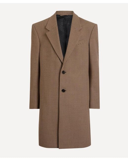 Acne Brown Single-Breasted Wool Coat for men