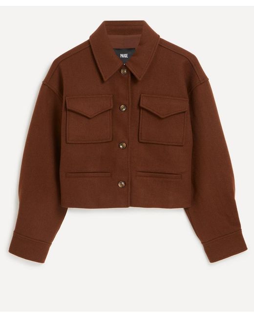 PAIGE Brown Ashytn Wool-Blend Jacket