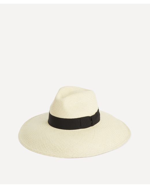 Christys' Natural Women's Panama Wide Fedora Ribbon Hat L