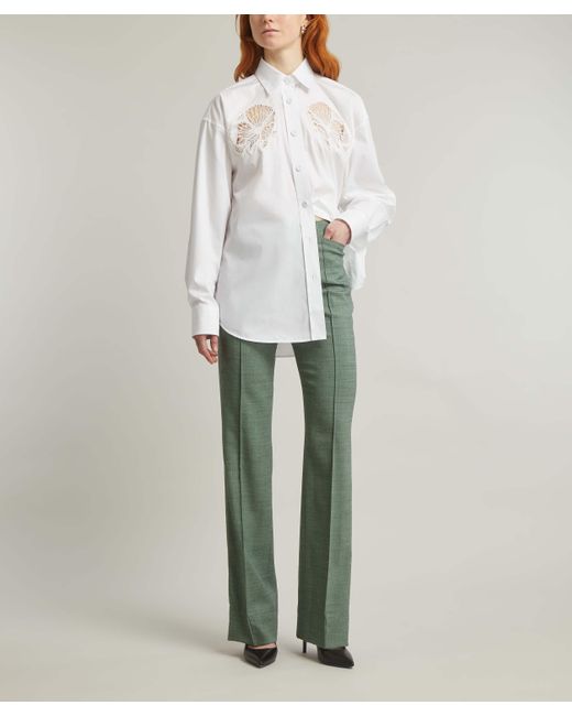 Stella McCartney White Women's Cornelli Oversized Shirt 10