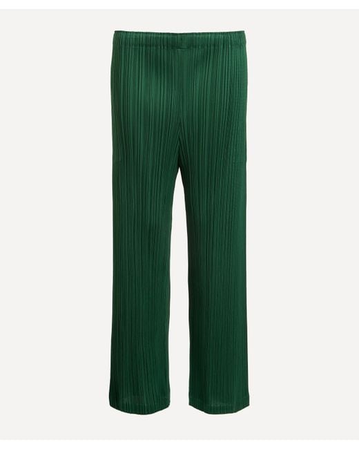 Pleats Please Issey Miyake Green Women's Monthly Colours Febuary Pleated Trousers 2