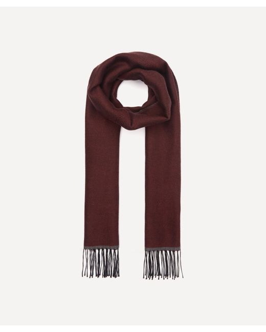 Nick Bronson Double Faced Wool Scarf in Burgundy (Purple) for Men - Lyst