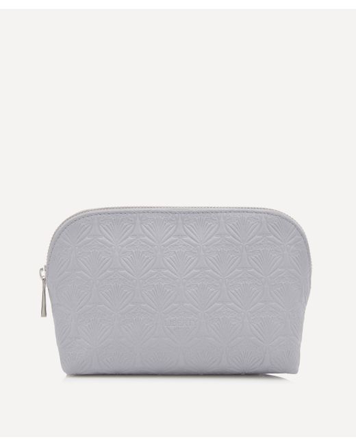 Liberty Gray Makeup Bag In Iphis Embossed Leather