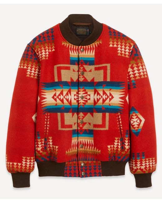 Pendleton Red Quilted Gorge Jacket for men