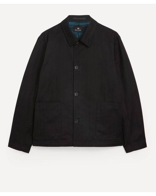 PS by Paul Smith Black Mens Cotton Chore Jacket for men