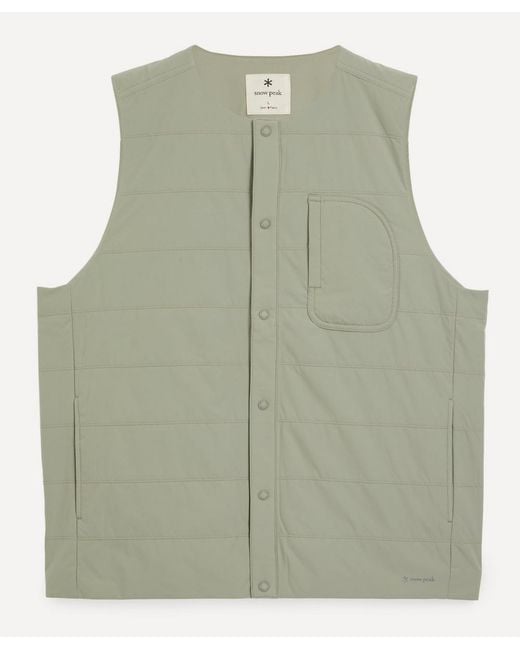 Snow Peak Green Flexible Insulated Vest for men
