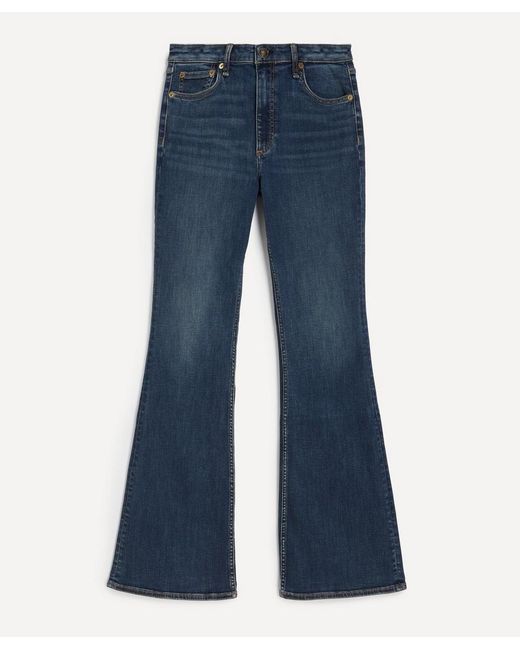 Rag & Bone Blue Flexi Dahlia Flare-Leg Jeans