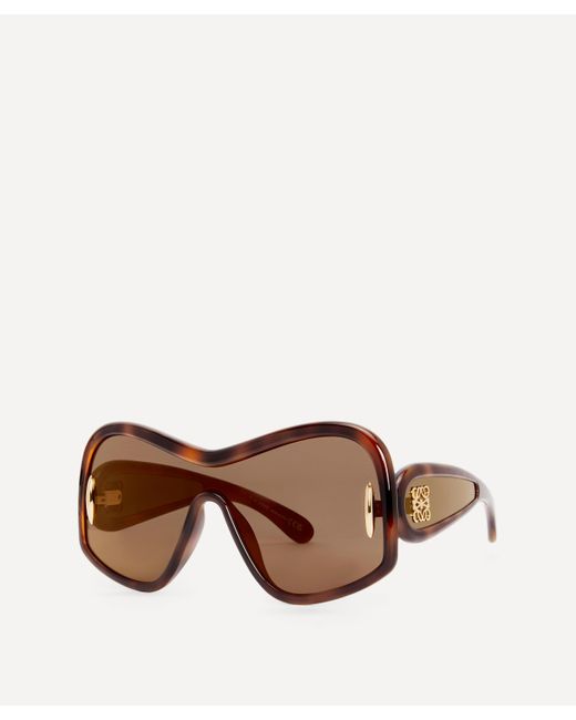 Loewe Brown Women's Anagram Mask Square Sunglasses One Size