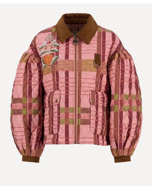 Barbour Red X Farm Rio Ana Clara Quilted Jacket