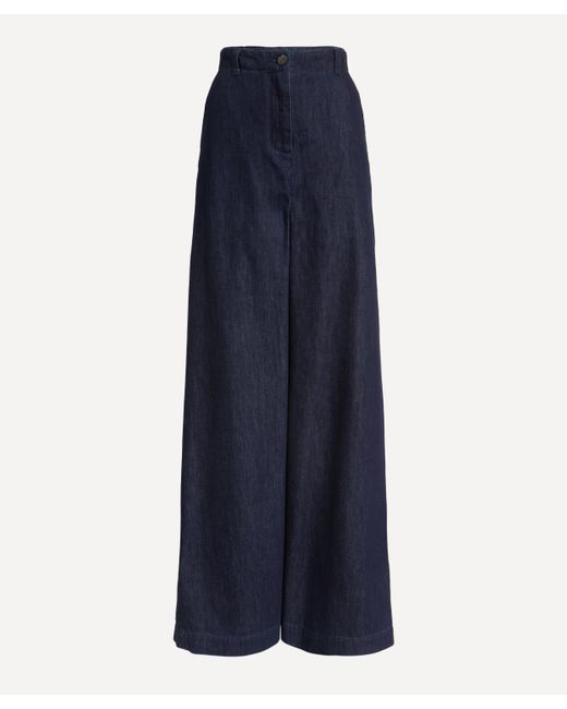 Dries Van Noten Blue Women's Indigo Denim Maxi-skirt 6