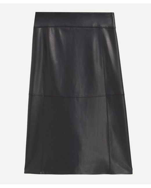 Max Mara Black Volonta Coated Midi Skirt