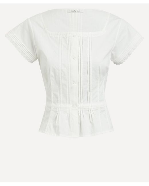 Peachy Den White The Renee Blouse