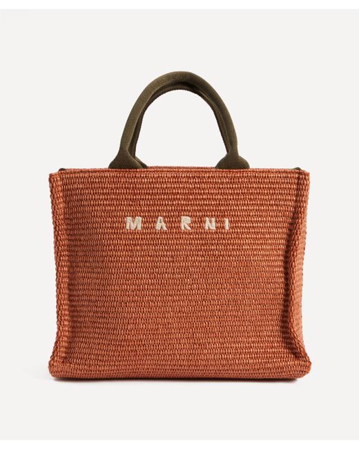 Marni Brown Women's Small Basket Tote Bag One Size