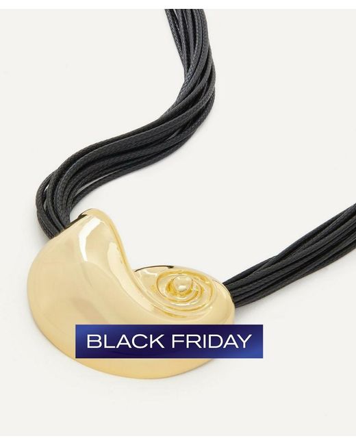 Kenneth Jay Lane Women's Natural Multi-Strand Cord Seashell Pendant Necklace