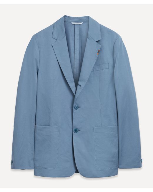 Paul Smith Blue Mens Slim-fit Unlined Cotton Blazer 44/54 for men