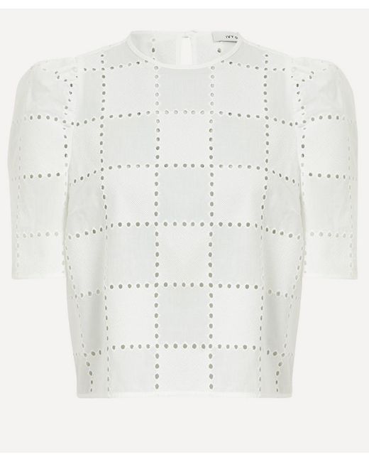 IVY & OAK White Elisabeth Ann Top