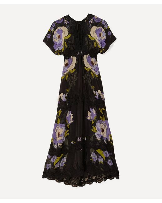 FARM Rio Soft Garden Laces Short Sleeve Maxi Dress in Black | Lyst FARM Rio Soft Garden Laces Short Sleeve Maxi Dress in Black | Lyst