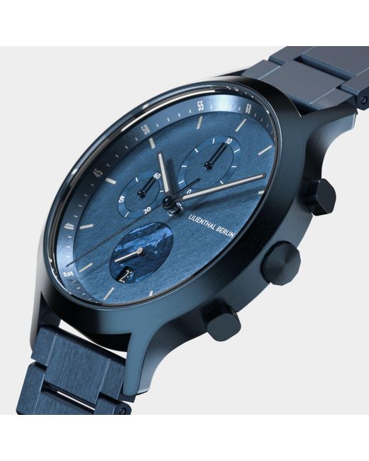 Lilienthal Berlin Chronograph Meteorite – Stellar in Blue für Herren